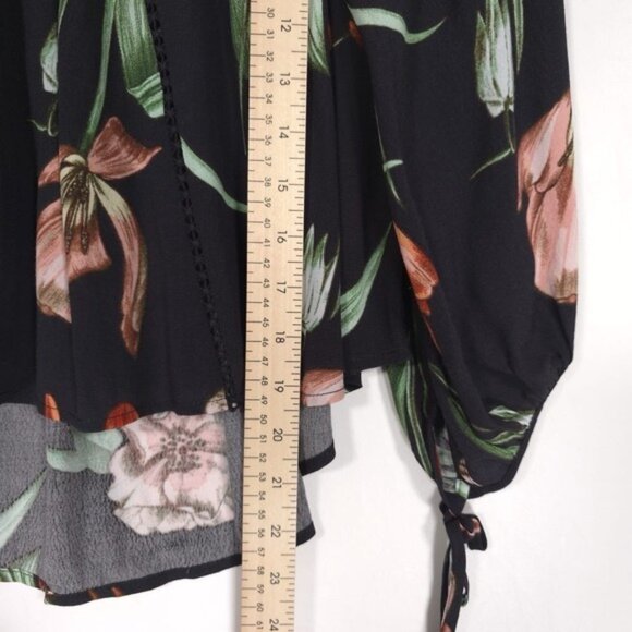 ASTR The Label Chavelle Floral Off Shoulder Top MEDIUM Viscose Black‎ ACT12455 - Picture 9 of 13